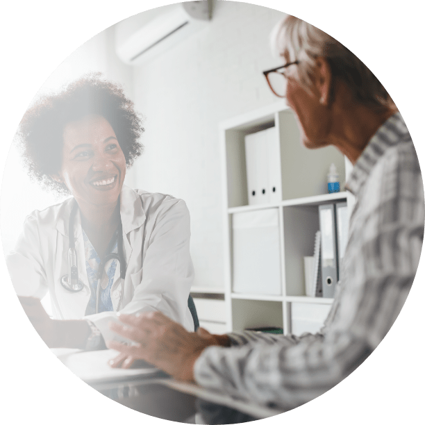 lady in consultation with doctor