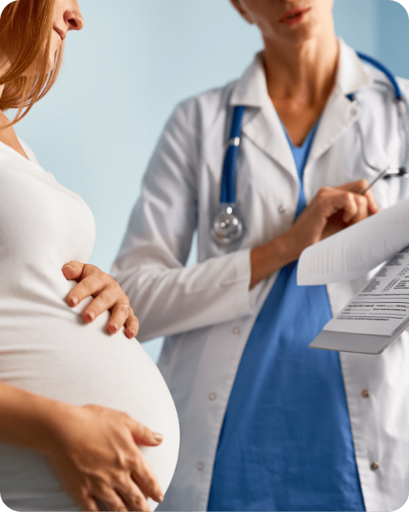 pregnant lady at the doctor